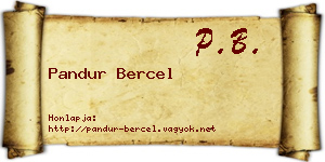 Pandur Bercel névjegykártya